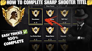 ✅EASY TRICK 100 COMPLETE SHARP SHOOTER ACHIEVEMENT ✅ GET DEAD EYE 💀 TITLE IN 1 MATCH [upl. by Hsirehc148]