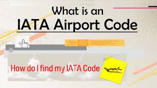 WHAT IS AN IATA AIRPORT CODE [upl. by Aniahs356]