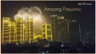 Beautiful Fireworks DisplayRockwell BGC Mandaluyong makati [upl. by Enelaj]