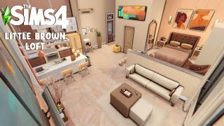 Building a Little Brown Loft in The Sims 4 🤎✨ [upl. by Oremor838]