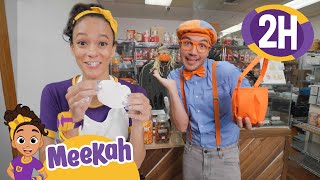 CandyMaking Fun 🎃 Blippi amp Meekah’s Tasty Halloween Treat Swap  2 HR OF MEEKAH [upl. by Emirak]