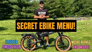 SECRET HIDDEN EBIKE DEVELOPER MENU TO SPEED UP YOUR BIKE AND MAKE IT GO LONGER [upl. by Eldred]