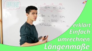 Längenmaße umrechnen einfach erklärt Rechnen mit Größen [upl. by Ihteerp]