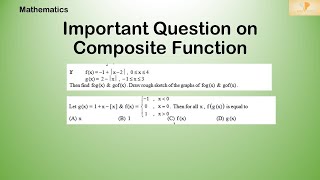 Important Question On Composite Function  By PK SIRIIT BHU  DomainRange And Graph  JEE MATHS [upl. by Farr]