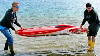 PHENOMENAL GIGANTIC  VERY HUGE amp POWERFUL 20KW RC ELECTRIC POWERBOAT SPEEDBOAT DEMONSTRATION [upl. by Pirozzo317]