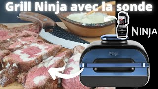 GRILL XL NINJA🇫🇷 cuisson dune côte de bœuf avec sauce roquefort [upl. by Adoh]