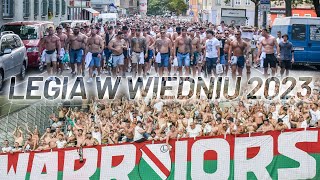 Legia w Wiedniu 2023  przemarsz doping oprawa [upl. by Ditzel584]