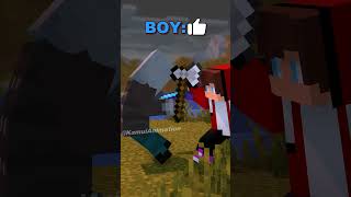 Girl vs Boy vs Mikey  MAIZEN Minecraft Animation shorts [upl. by Meng]