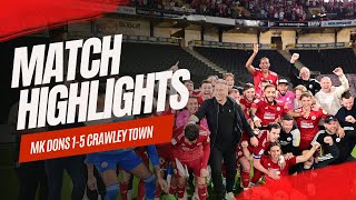 HIGHLIGHTS  MK Dons vs Crawley Town [upl. by Eiznil]