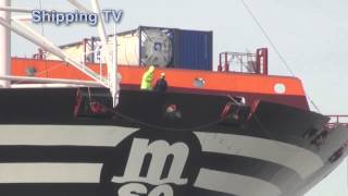 MSC Oscar maiden call at Felixstowe 9th March 2015 [upl. by Namad891]