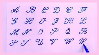 English Cursive Script Capital latters  English Tana Boro Hater Lekha [upl. by Bardo206]