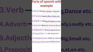 parts of speechparts of speech with example 🔥 [upl. by Cosette]