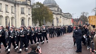 2024 Cardiff Remembrance Parade March Past Sunday 10 November [upl. by Amikay]