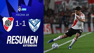 River Plate 11 Velez Sarsfield  Resumen Extendido  Fecha 18 [upl. by Silbahc]