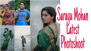 Malayalam Actress Sarayu Mohan Photoshootമലയാളം സിനിമ നായിക സരയു മോഹൻThakarpan comedyTelivision [upl. by Furie]