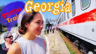 🚅 Грузия Поезд ТбилисиКутаиси Станция Хашури Georgia Train TbilisiKutaisi Zug TiflisKutaissi [upl. by Lanita645]