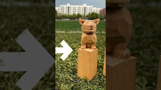 Carve a bull terrier out of wood🐶 木雕一隻牛頭梗woodworking woodcarving bullterrier handmade art diy [upl. by Sirovat]