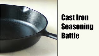 Seasoning Cast Iron Flaxseed vs Old School methods [upl. by Inanak]