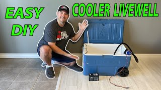 How To Make A DIY Cooler Livewell for Fishing Tournaments Super Easy [upl. by Olwen829]