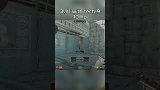 3v1 with tech9 10 hp 3 kill cs2 csgo counterstrike csgofaceit gaming counterstrike2 [upl. by Feodore]