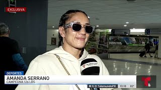 Amanda Serrano llega a Puerto Rico luego del desenlace controversial en su combate [upl. by Athenian]