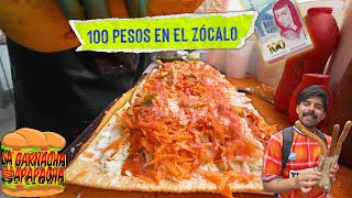 Qué comer con 100 PESOS en el ZÓCALO de CDMX  La garnacha que apapacha [upl. by Geraldine]