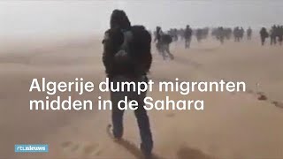 Algerije dumpt migranten midden in Sahara  RTL NIEUWS [upl. by Yhtnomit]