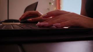 ASMR Working From Home Sounds  Typing Clicking Writing Notes  No Talking [upl. by Naibaf]