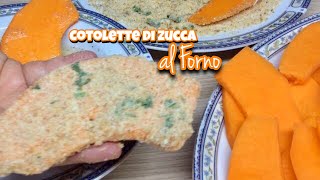 “Cotolette di Zucca” al forno  Ricetta leggera veloce vegetariana  Tutti a Tavola [upl. by Sokem]