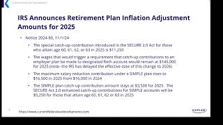 Current Federal Tax Developments  November 4 2024 [upl. by Kirrad85]