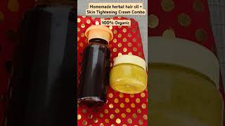 Homemade Herbal hair oil  Skin Tightening Cream combo [upl. by Creighton309]