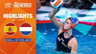 Final Spain vs Netherlands  Extended Highlights  European Water Polo Championships 2024 [upl. by Rie]