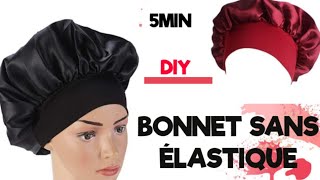 DIY COMMENT COUDRE UN BONNET AVEC BANDE  NO ELASTIC COMFORTABLE EN 5min TUTO FACILE ET DÉTAILLÉ [upl. by Nolan329]