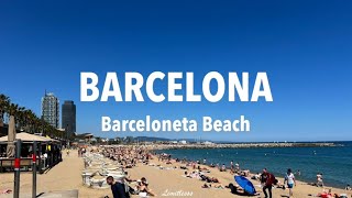 Barceloneta Barcelona 🌴 4K Beachwalk  Spain 🇪🇸  Mai 2024 barcelona barceloneta [upl. by Gonnella]