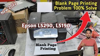 Epson L5290 L5190 Printer Black ink Not Printing  Epson L5190 Color Printing Problem 100 Solved [upl. by Icnan]