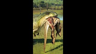 Acrocanthosaurus REVIENTA a Indoraptor de un mordisco shorts ablistering [upl. by Virnelli]