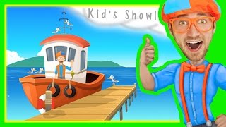 Boats for Kids  Blippi Nursery Rhyme  The Boat Song [upl. by Harbert508]