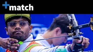 India v Korea men team  Match  Shanghai 2024 Archery World Cup [upl. by Eellah]