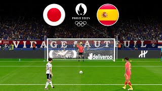 JAPAN X SPAIN  Penalty shootout OLYMPIC GAME PARIS 2024  MINAMINO VS YAMAL [upl. by Nessah]