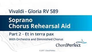 Vivaldis Gloria Part 2  Et in terra pax  Soprano Chorus Rehearsal Aid [upl. by Ymot]