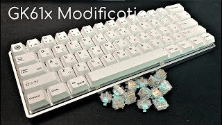 GK61x Modifications  Lubed Tealios v2  Durock Stabilizers  New Keycaps [upl. by Raquela376]