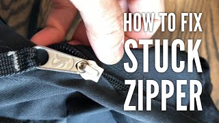 How to Fix a Stuck Jammed Zipper Quick and Easy [upl. by Eidnac]