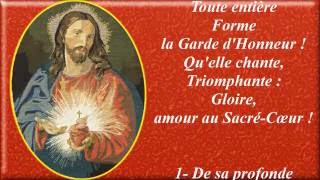 La Garde dHonneur cantique au SacréCœur de Jésus [upl. by Auhsohey990]