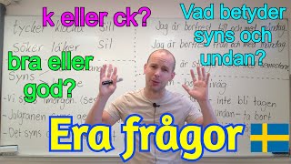 Vad betyder quotsynsquot och quotundanquot bra eller god era frågor SFI [upl. by Padgett]