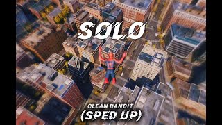 clean bandit  solo  sped up  lyrics [upl. by Ecirtram]