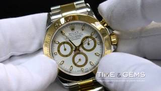 ROLEX COSMOGRAPH DAYTONA TWO TONE WHITE DIAL [upl. by Garson]