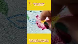 Simple Rose Embroidery on Shirt – Perfect for Beginners [upl. by Ilehs]