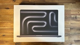 M3 MacBook Pro 16 inch Space Black unboxing  No Commentary [upl. by Neiht832]