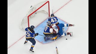 Blues’ Jordan Binnington throws water bottle at Nazem Kadri after likely seriesending injury [upl. by Mccallion]