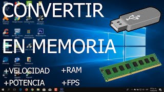 como CONVERTIR una USB en MEMORIA RAM  MAS VELOCIDAD  Windows 10 8 7  SIN PROGRAMAS 2018 [upl. by Gaven813]